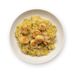 Risotto aux Saint-Jacques & poireaux