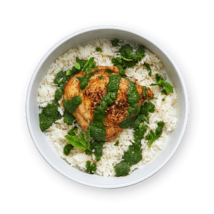 poulet-au-chutney-vert-et-riz