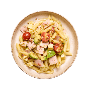 Salade de pâtes & rôti de porc