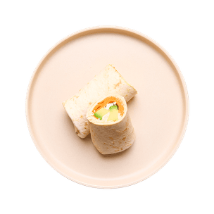Wrap tranches végé, houmous & avocat