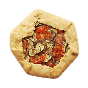 Rustic tart with summer vegetables