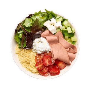 Salade bowl aux tranches végé & semoule