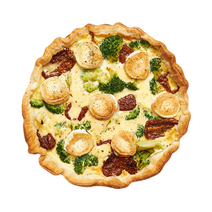 Quiche chèvre, brocolis & tomates séchées