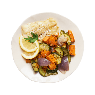 cabillaud-patates-douces-et-courgettes-roties
