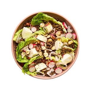Salade de lentilles au chèvre & noisettes