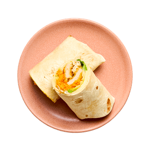 Wrap au poulet pané & crudités
