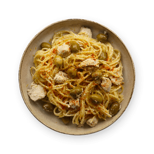 Chicken Pasta with Ricotta & Olives