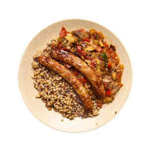 Chipolatas & ratatouille au air-fryer