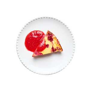 Flan au skyr & framboises