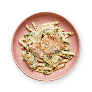 Spinach Artichoke Chicken Pasta