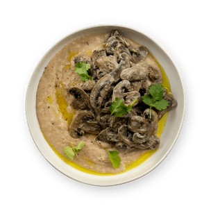 Champignons & purée de haricots blancs