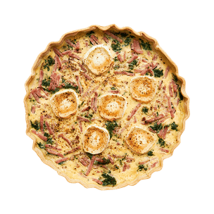 Quiche chèvre, épinards & jambon