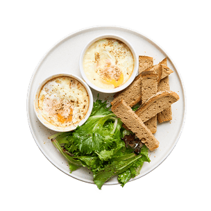 Œufs cocotte à la parisienne au air-fryer