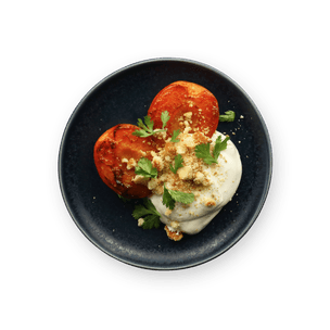 Roasted Apricots with Whipped Cream & Cilantro