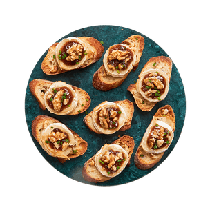 Crostini chèvre, figue & noix