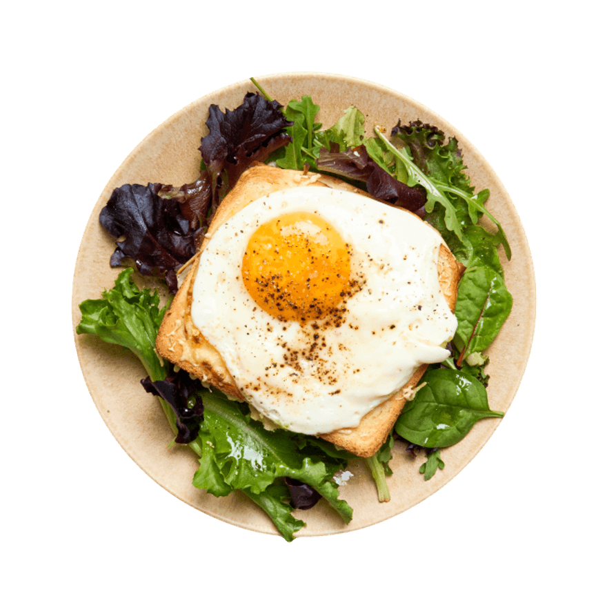 Croque-madame au lait de chèvre Croque-madame au lait de chèvre