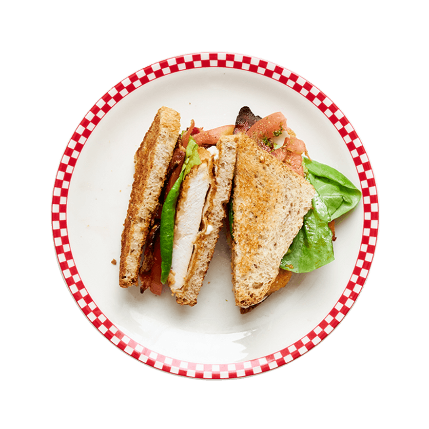 Sandwich BLT au poulet frit