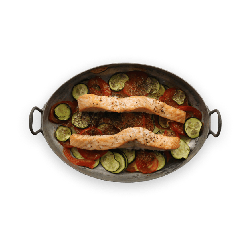 Saumon & légumes d'été