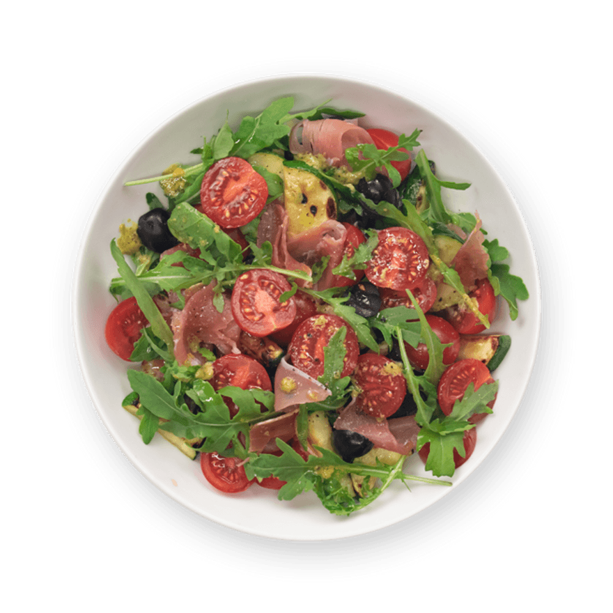 Courgettes poêlées en salade