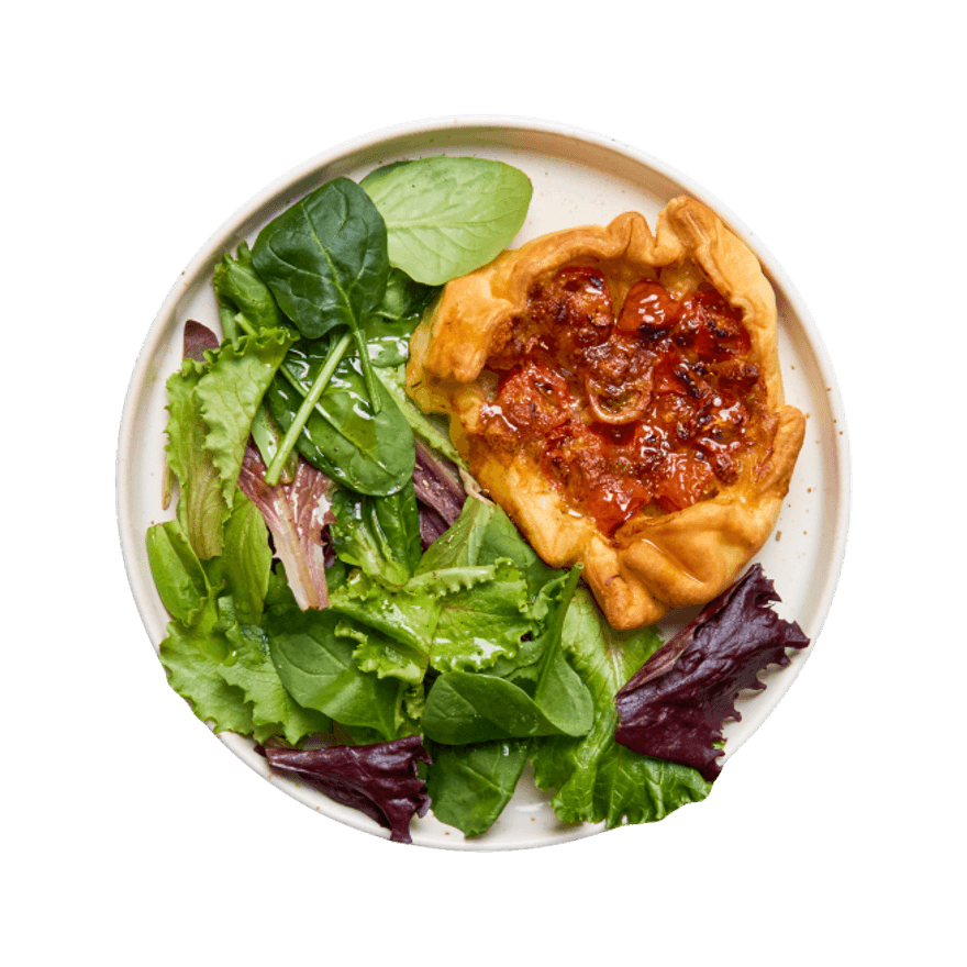 Tartelettes tomates mozza & salade Tartelettes tomates mozza & salade