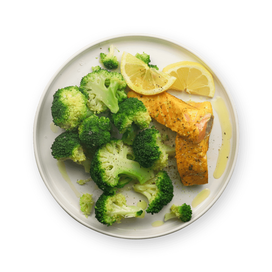 Saumon au curcuma & brocoli
