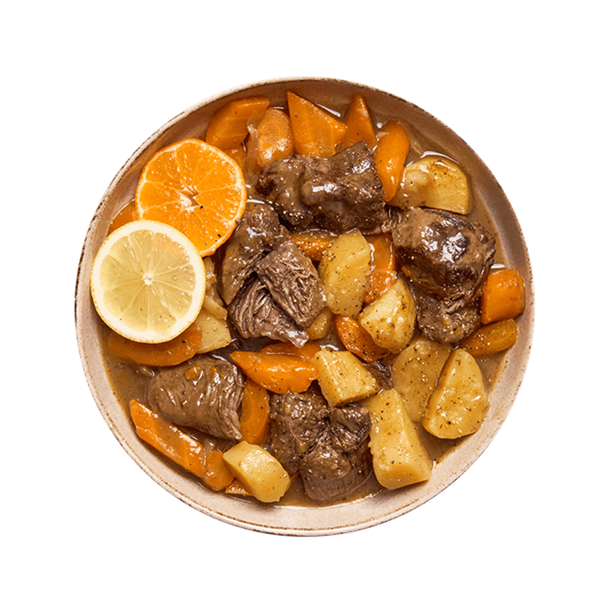 Bœuf mijoté aux légumes d'hiver & agrumes Bœuf mijoté aux légumes d'hiver & agrumes