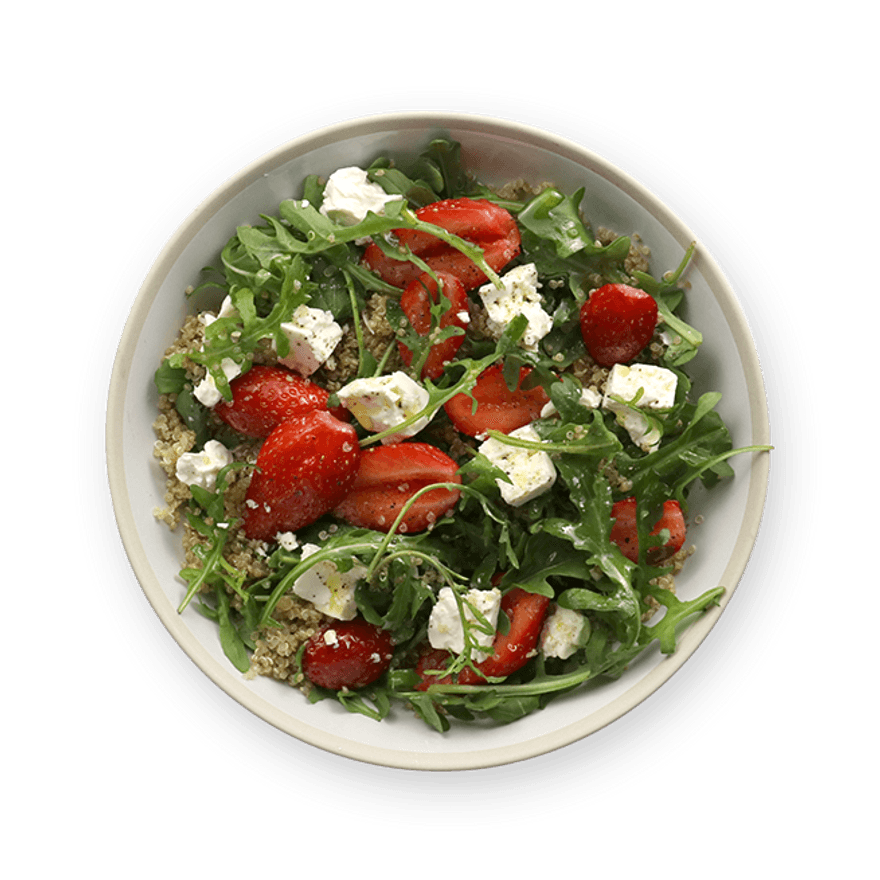Salade de quinoa, fraises & feta