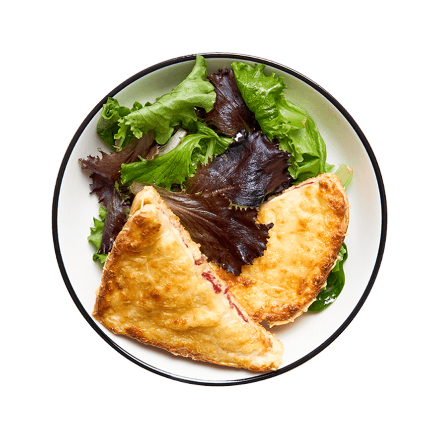 Croque montagnard au air-fryer & salade Croque montagnard au air-fryer & salade
