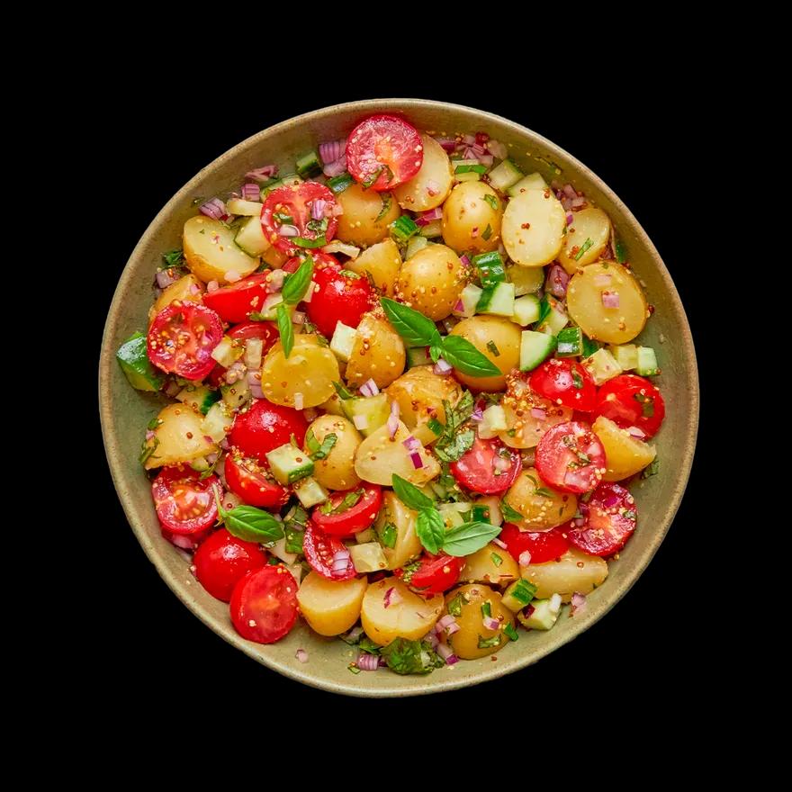 Salade de pommes de terre, tomates & concombre