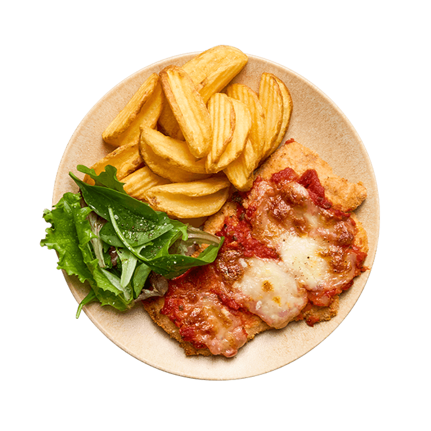 Poulet parmigiana & potatoes Poulet parmigiana & potatoes