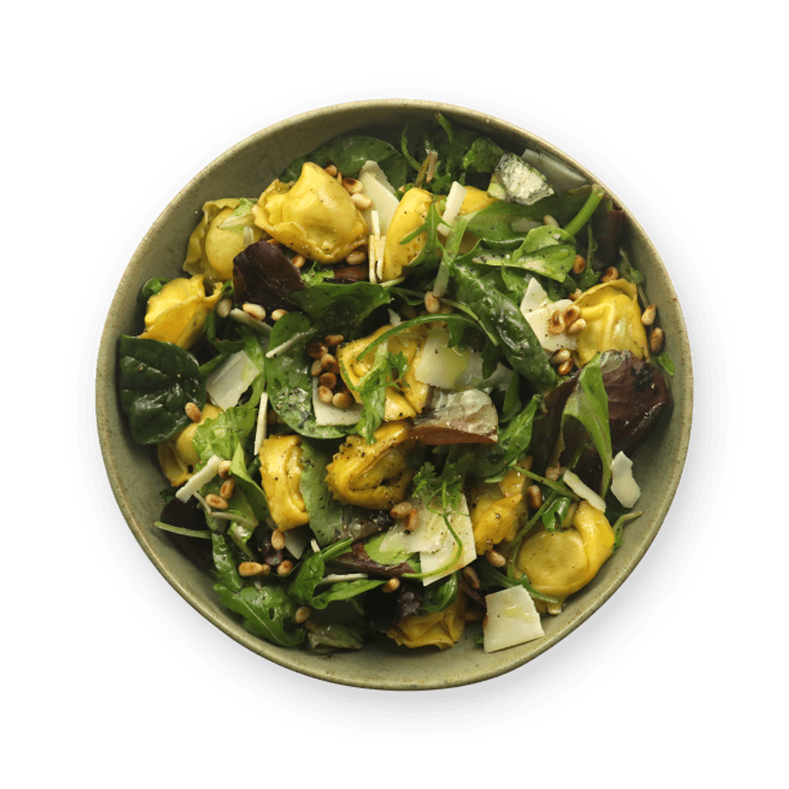 Salade de ravioli ricotta et épinards