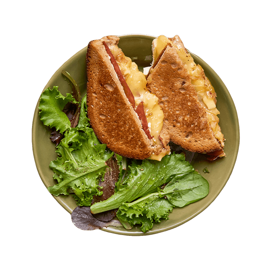 Grilled cheese au Pont-l'Évêque & viande des grisons Grilled cheese au Pont-l'Évêque & viande des grisons