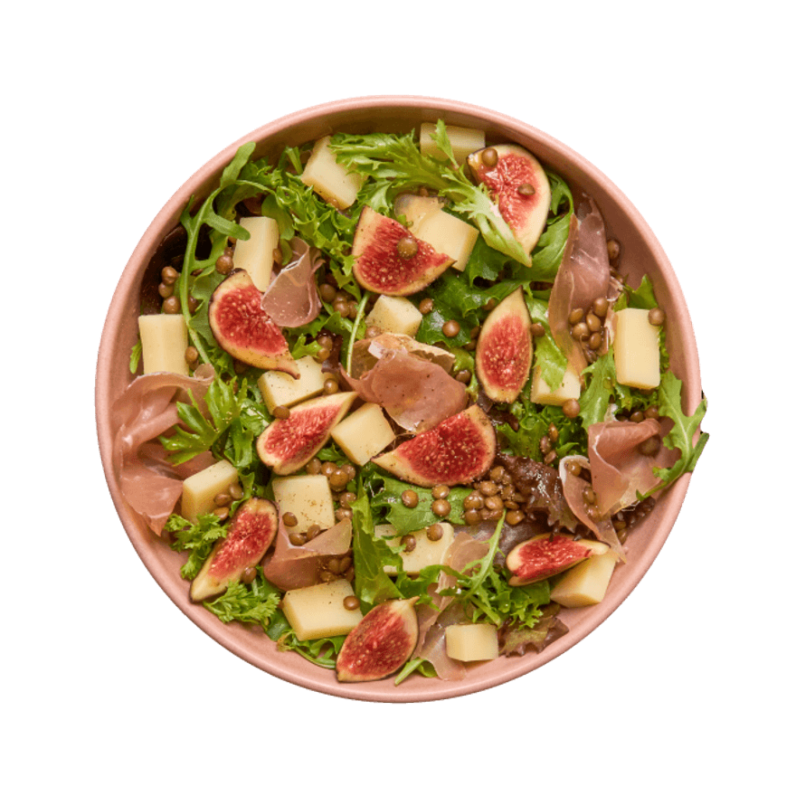 Salade de lentilles, figues & comté Salade de lentilles, figues & comté