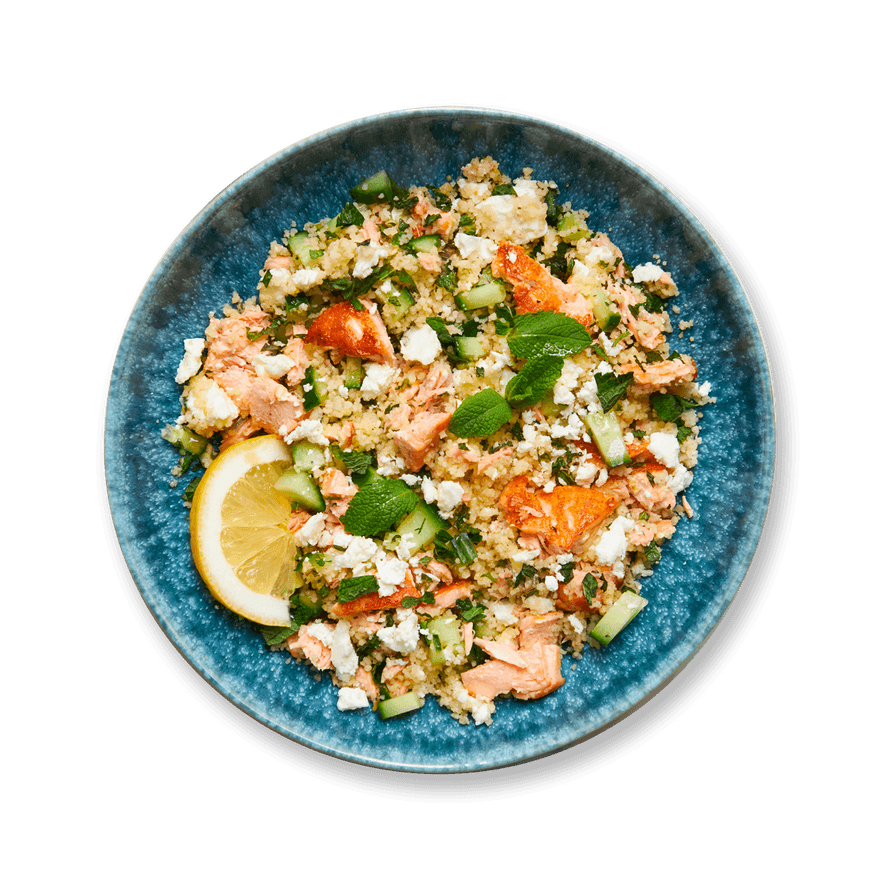 Salade de couscous & saumon grillé