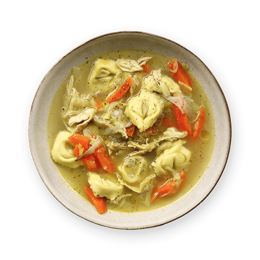 Bouillon de tortellinis légumes & poulet
