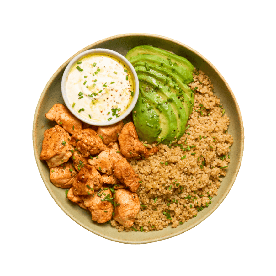 Poulet au paprika, quinoa & sauce au yaourt Poulet au paprika, quinoa & sauce au yaourt