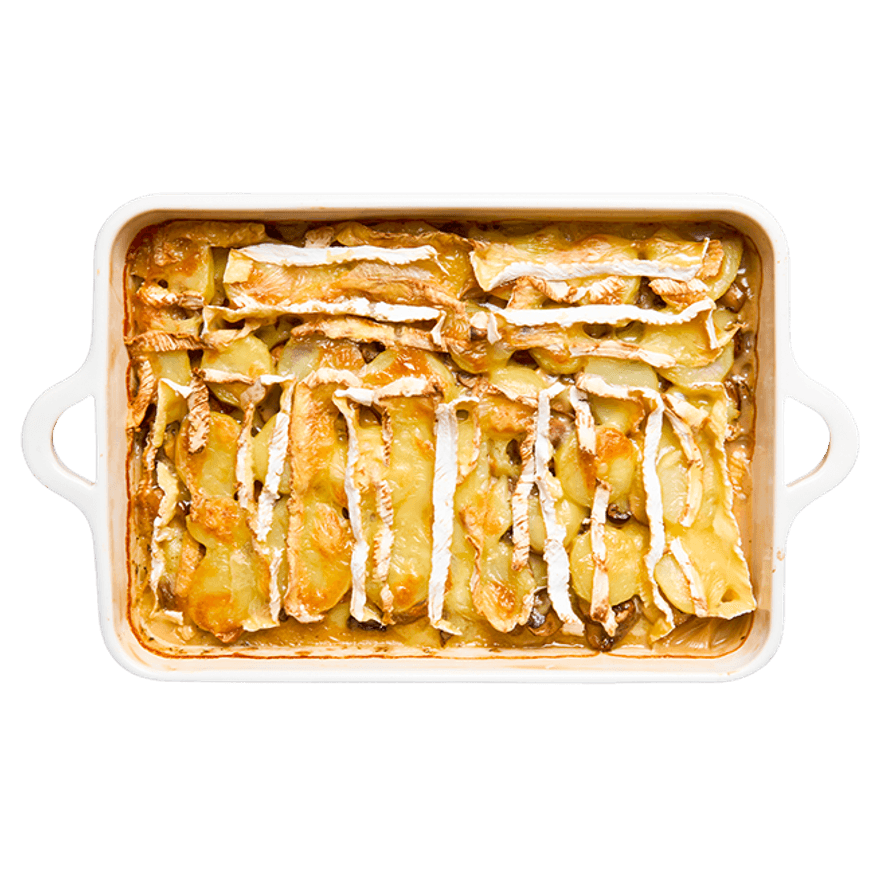 Gratin de pommes de terre, champignons & camembert Gratin de pommes de terre, champignons & camembert