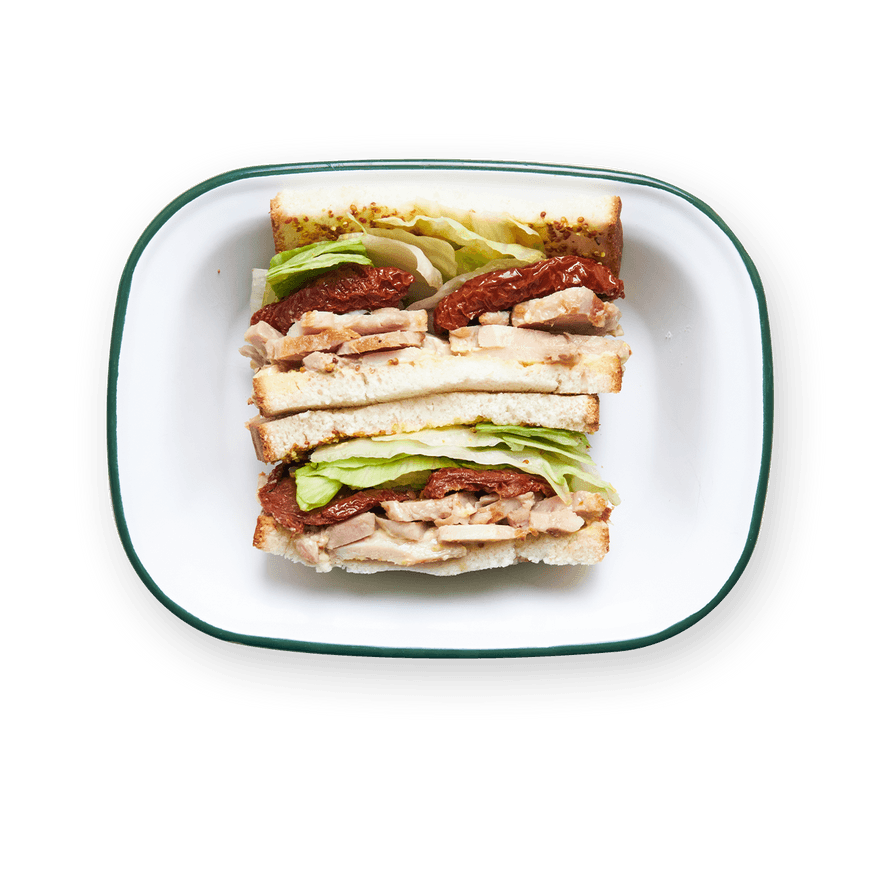 Sandwich poulet, laitue & tomate séchée