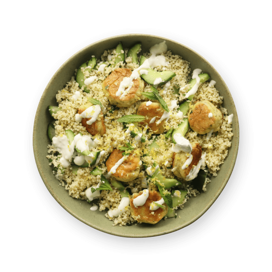 Salade poulet, menthe & semoule