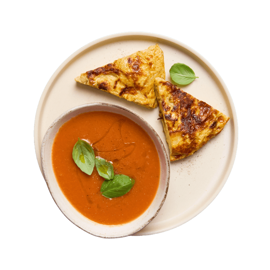 Tortilla espagnole & gazpacho Tortilla espagnole & gazpacho