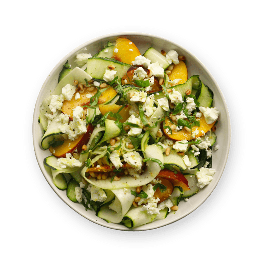 Salade courgette nectarine