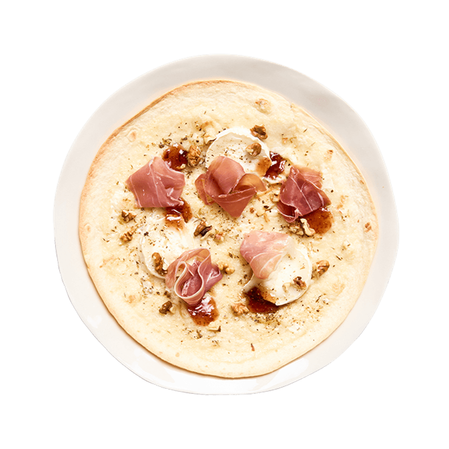 Tortilla façon pizza chèvre, jambon & figues au air-fryer Tortilla façon pizza chèvre, jambon & figues au air-fryer