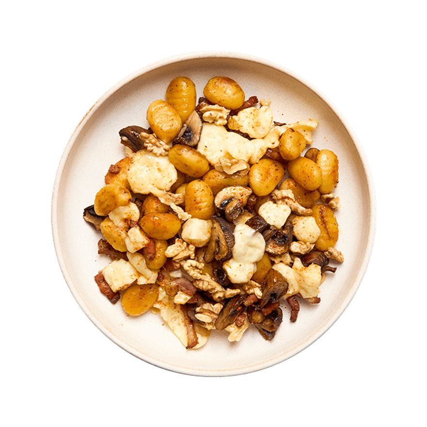 One pan de gnocchis, champignons & tomme One pan de gnocchis, champignons & tomme