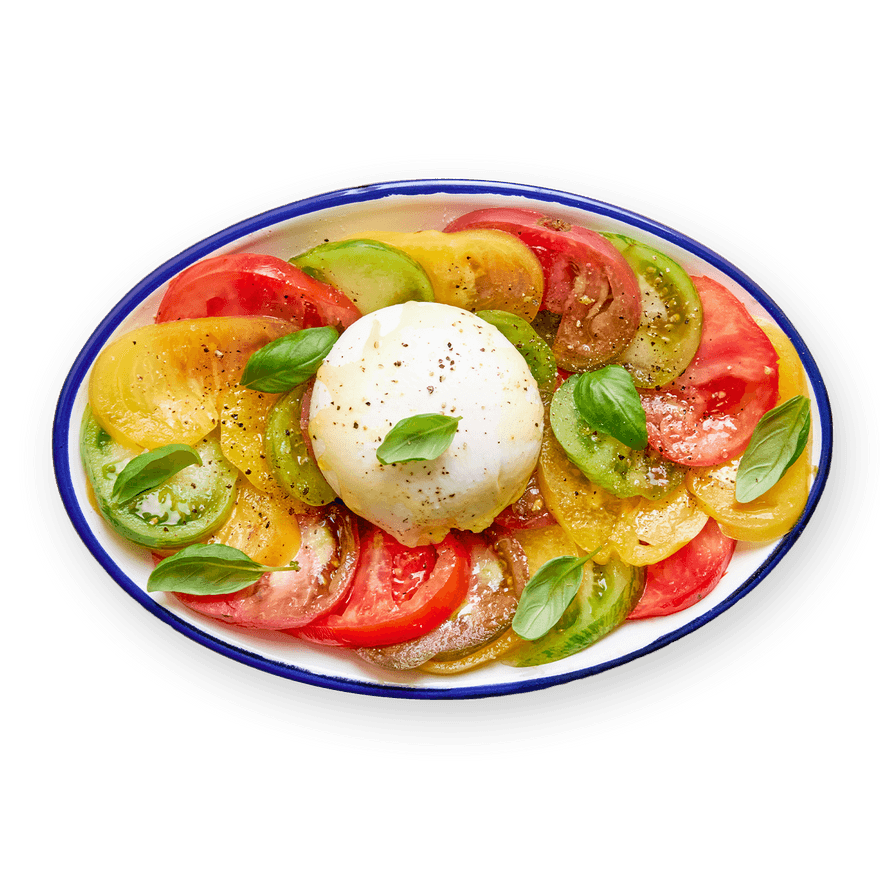 Burrata & tomates multicolores