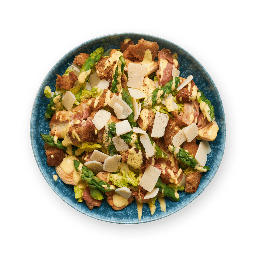 Salade aux asperges façon césar