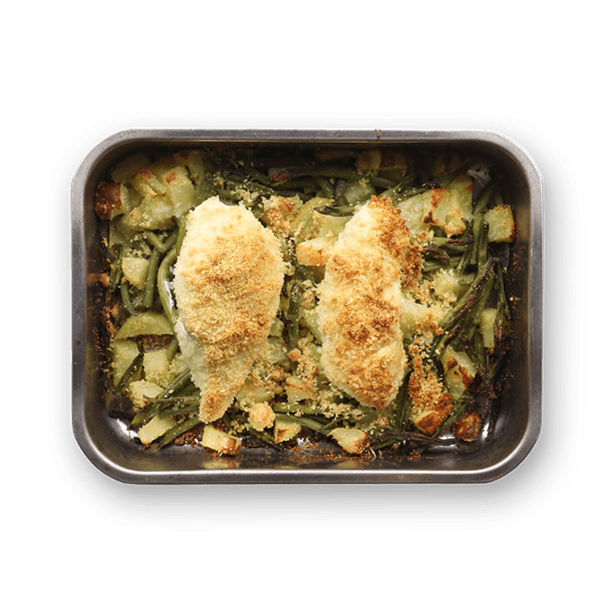 Poulet croustillant & légumes rôtis