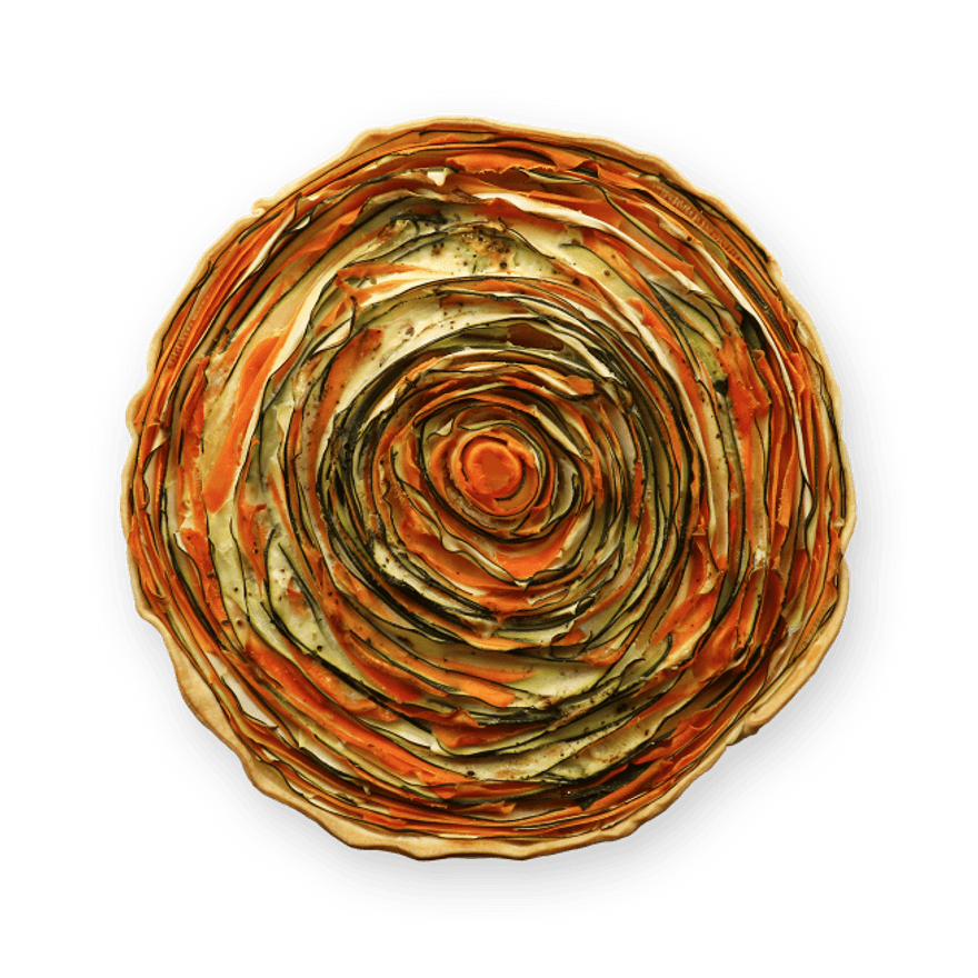 Tarte spirale de légumes