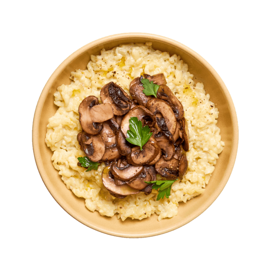 Risotto crémeux aux champignons & tomme Risotto crémeux aux champignons & tomme