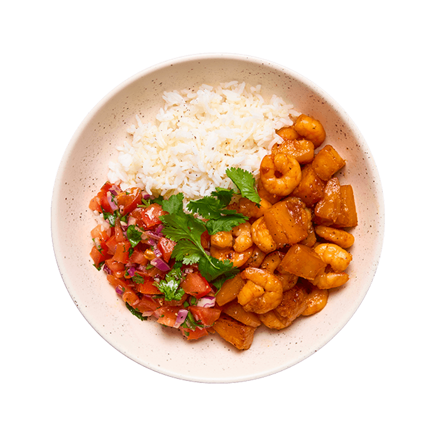 Bowl crevettes, ananas & riz Bowl crevettes, ananas & riz