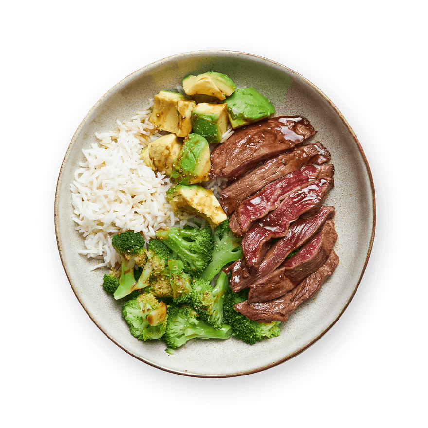 Bowl steak teriyaki, brocolis & riz